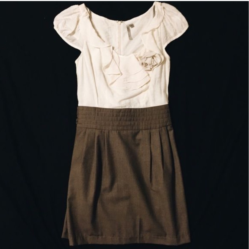 A’ GACI BROWN & CREAM DRESS SIZE: M - MWT